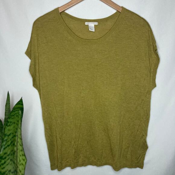 H&M Women's basic yellow short sleeve blouse - Picture 1 of 10